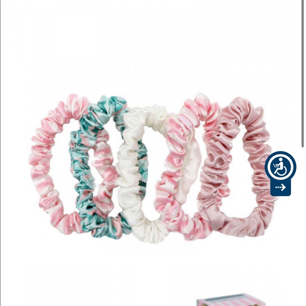 Slip hair scrunchies